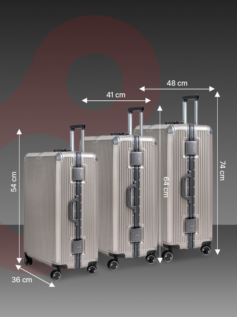 CLUB HACHI Unisex Set Of 3 Textured Hard-Sided Trolley Bag